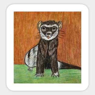 Rocky the Face-Biting Ferret Sticker